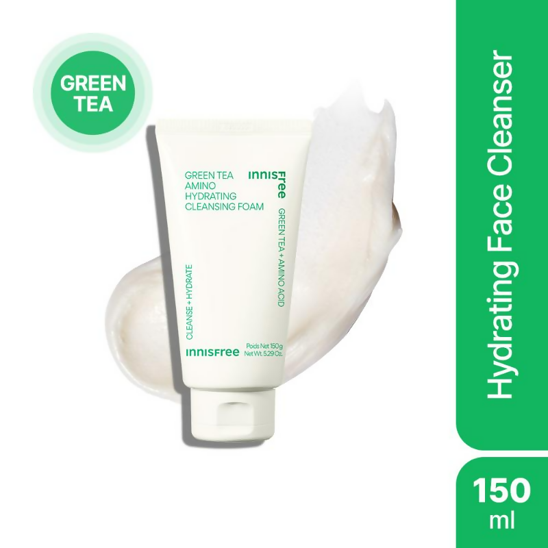 Innisfree Green Tea Amino Acid Foam Cleanser - Hydrating Soft & Rich Cleanser | Grocsy
