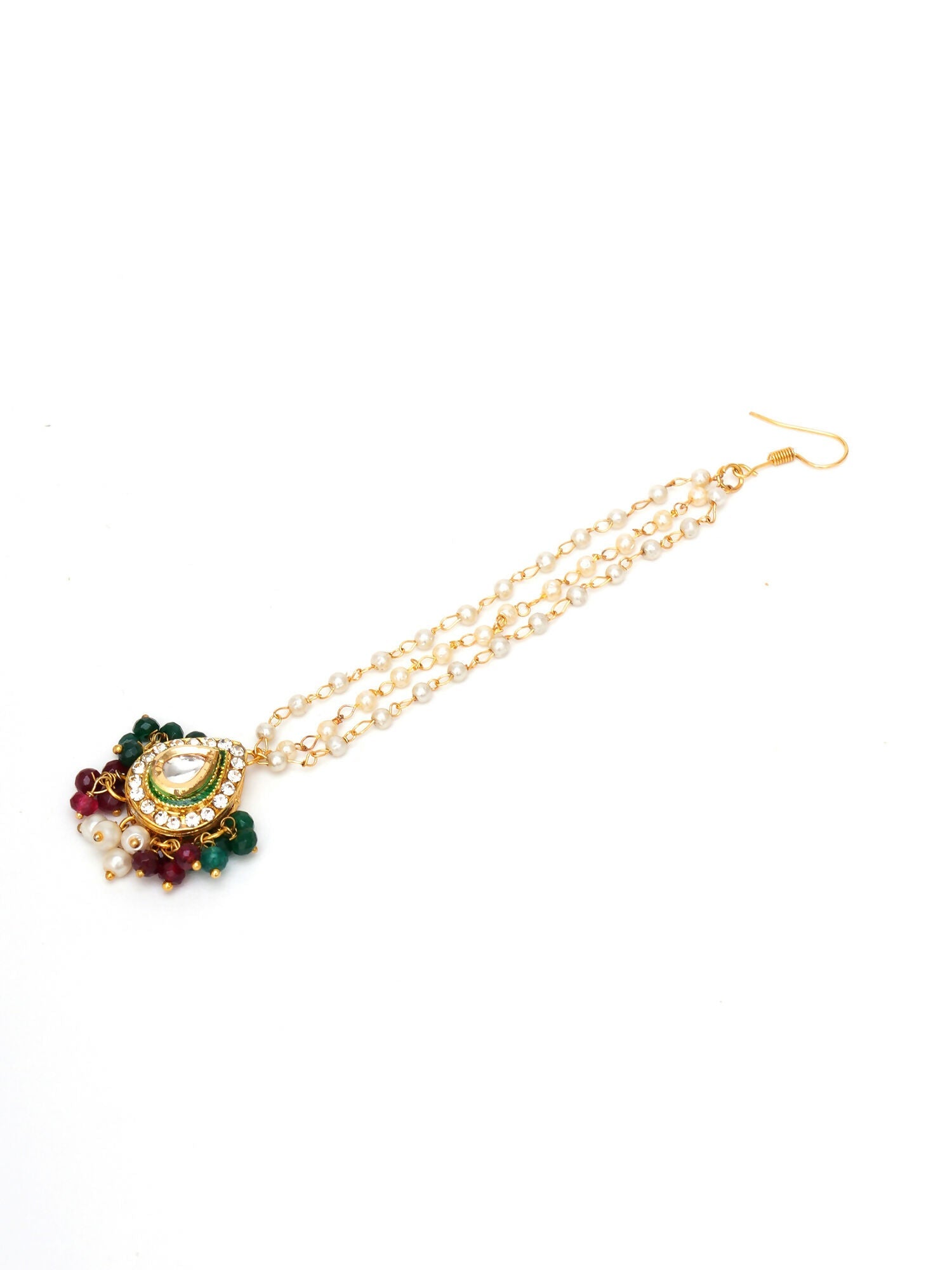 Kundan Maang Tikka (Gold) - Ruby Raang | Grocsy