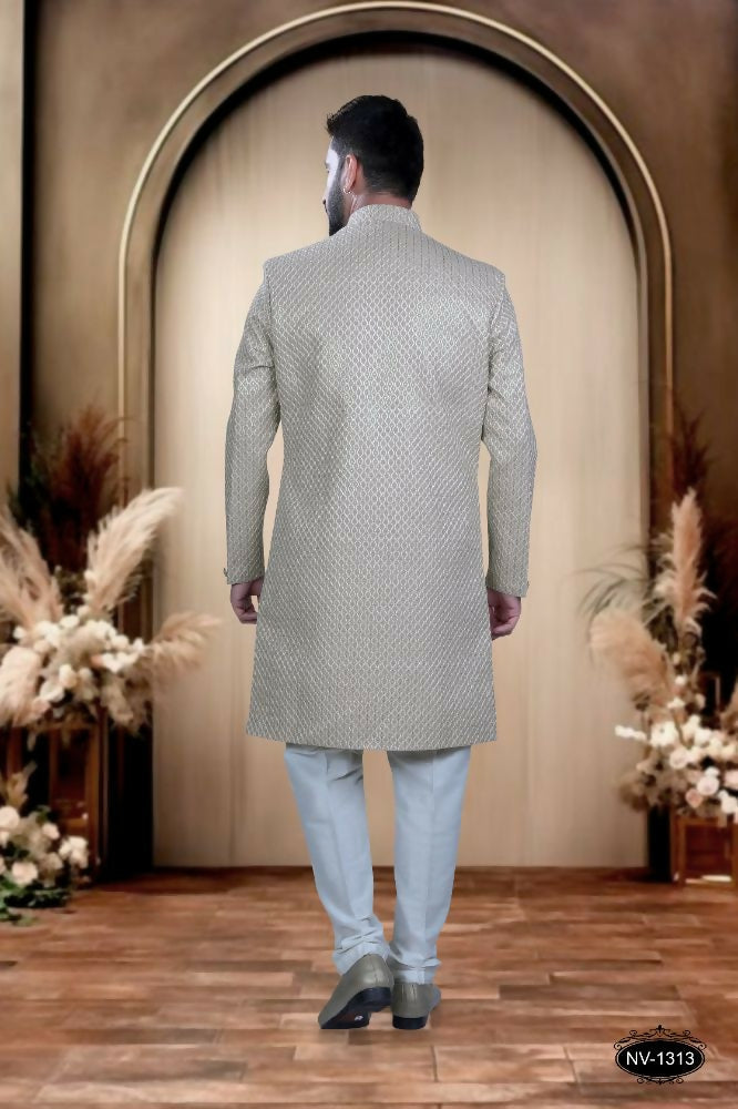 Joban Fashion Men's Pink Base Silk Kurta with Pyjama | Grocsy