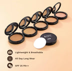 Pilgrim Matte Finish Compact Powder With SPF 25 - Almond-20 | Grocsy