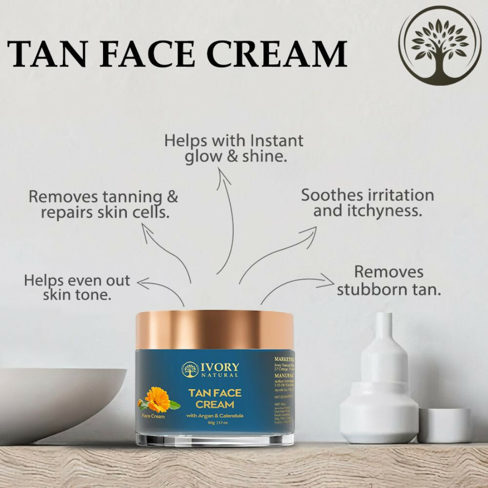 Ivory Natural Tan Face Cream For Sun Tan Protection | Grocsy