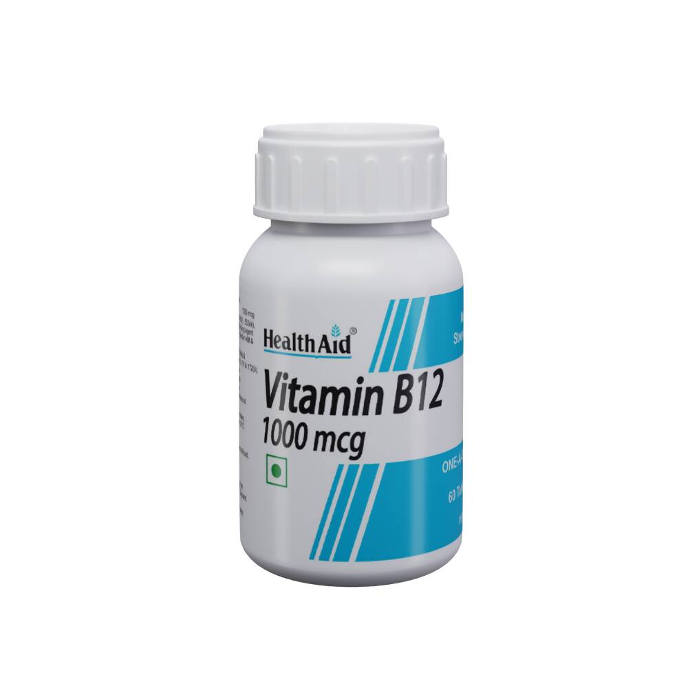 HealthAid Vitamin B12 1000 mcg Mega Strength Tablets - Limited Time Offer - Swadesiicart