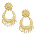 Joban Fashion Women Matte Gold Brass Earrings | Grocsy