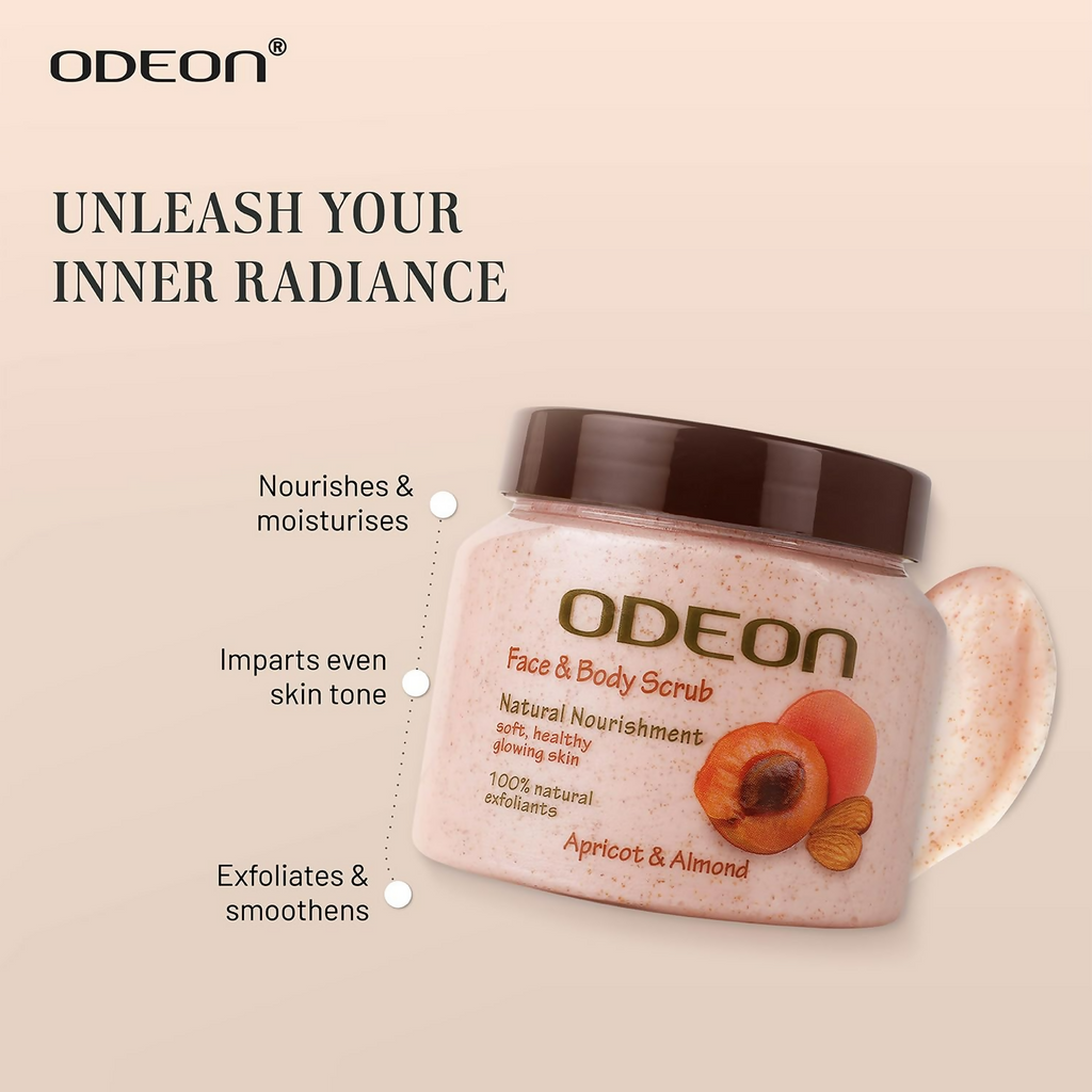 Odeon Apricot & Almond Face & Body Scrub | Grocsy