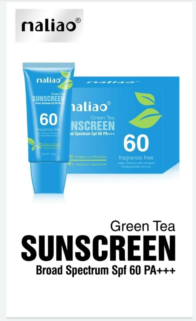Maliao Professional Green Tea Sunscreen Lotion SPF 60 | Grocsy