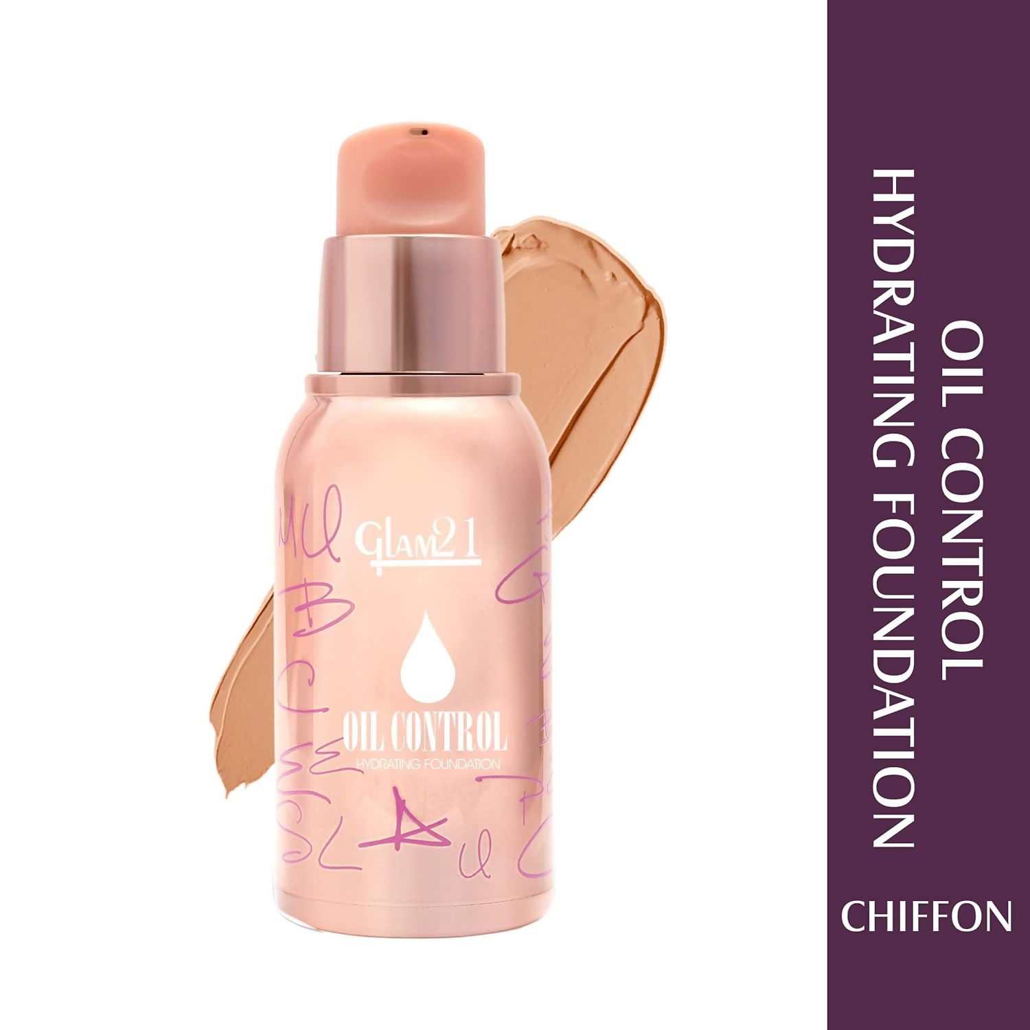 Glam21 Oil Control Hydrating Foundation - 05 Chiffon | Grocsy