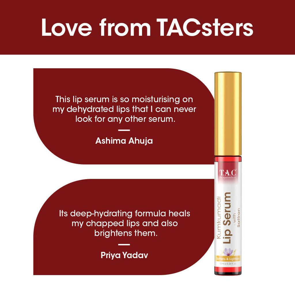 TAC - The Ayurveda Co. Kumkumadi Lip Serum with Saffron | Grocsy
