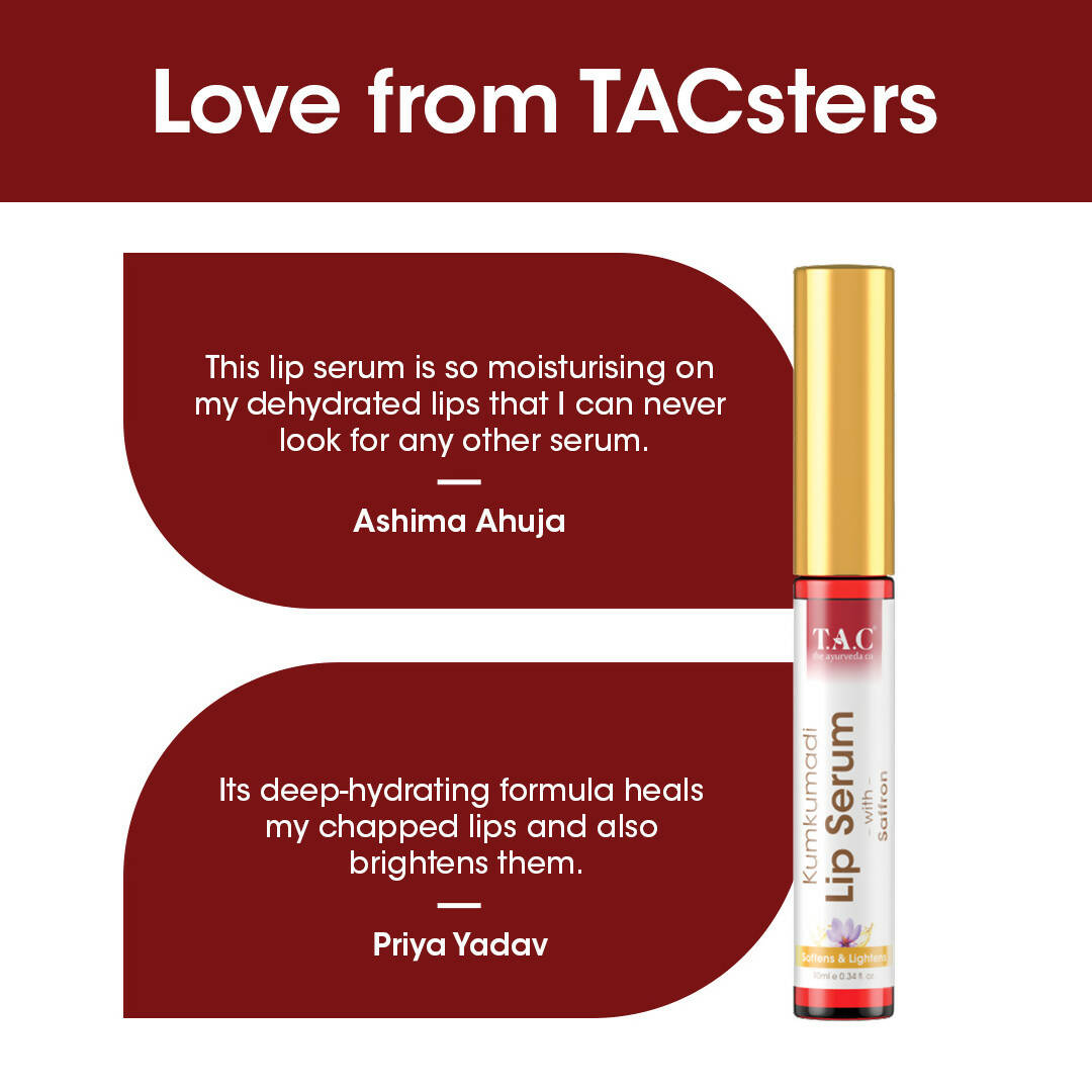 TAC - The Ayurveda Co. Kumkumadi Lip Serum with Saffron | Grocsy