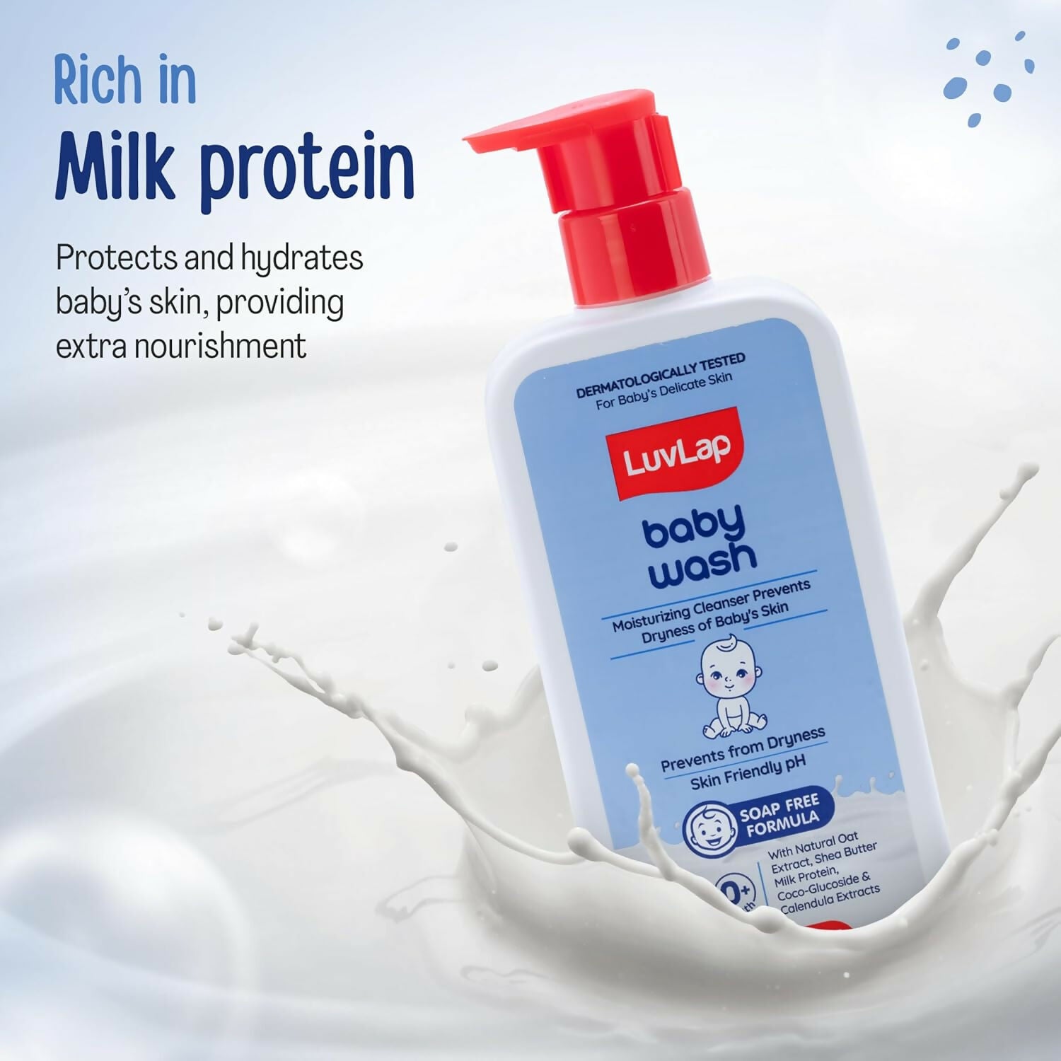 LuvLap Baby Wash with Milk Protein, Oatmeal, Shea Butter and Vitamin E | Grocsy