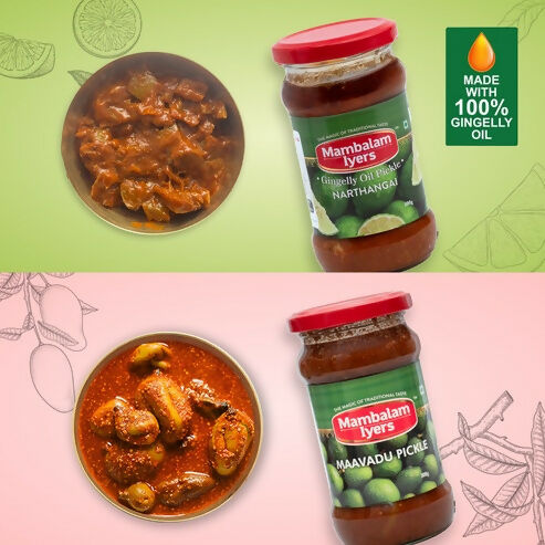 Mambalam Iyers Narthangai & Maavadu Pickle Combo | Grocsy