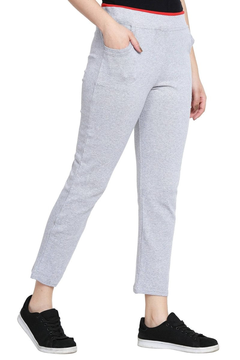 Asmaani Silver color Hosiery Lower with Two Side Pockets. | Grocsy