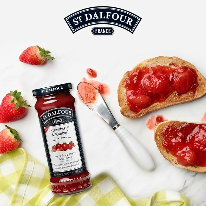 ST. DALFOUR Strawberry & Rhubarb Fruit Spread | Grocsy