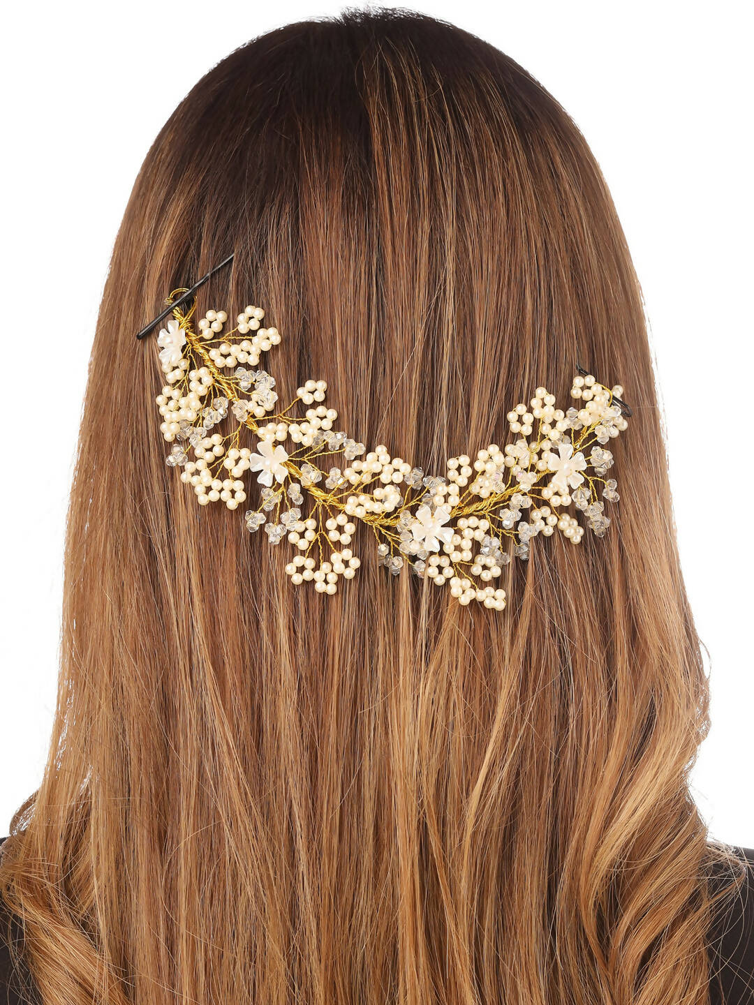 NVR Women Embellished Beaded Hair Accessory Set | Grocsy