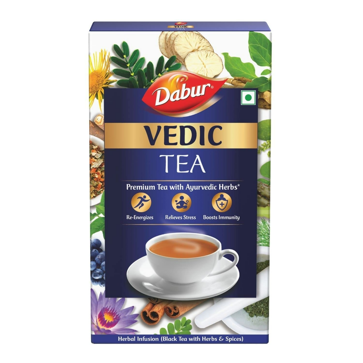 Dabur Vedic Premium Ayurvedic Herbs Black Loose Tea | Grocsy