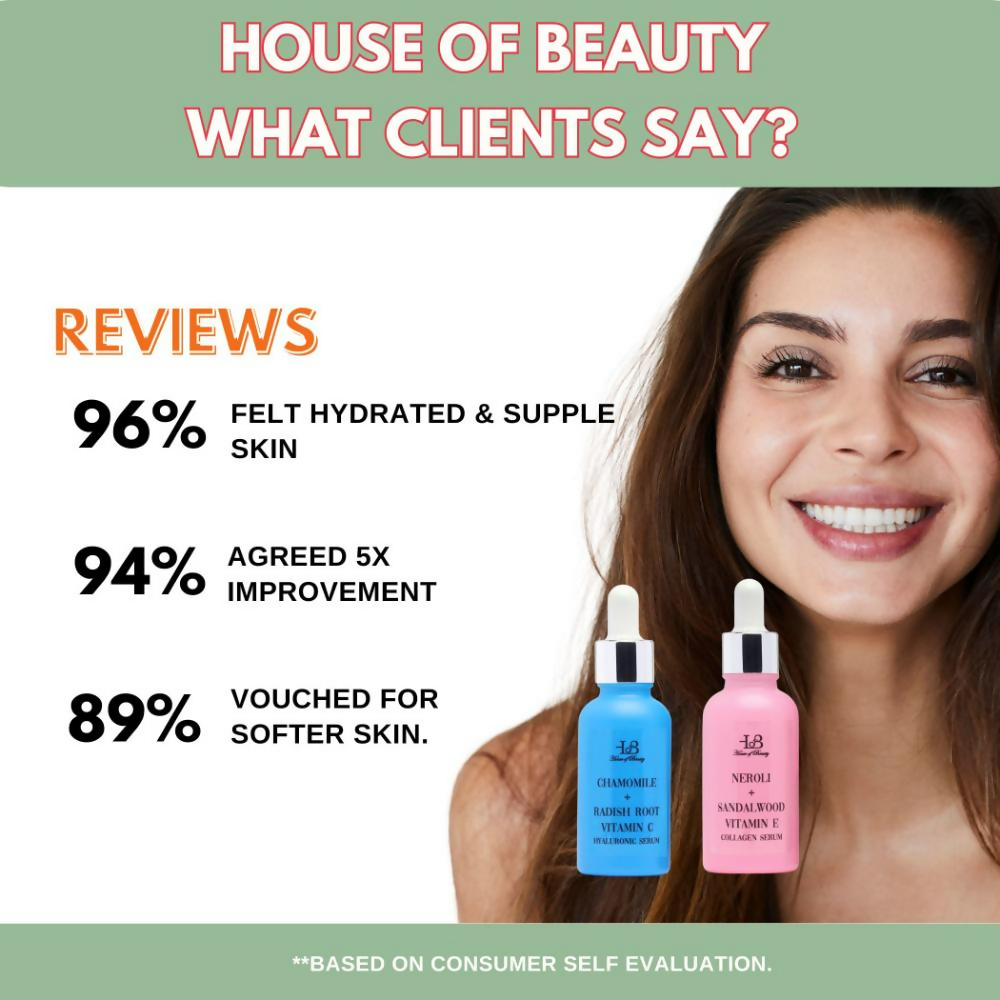 House of Beauty Am + Pm Pack - Collagen + Hyaluronic Serum | Grocsy