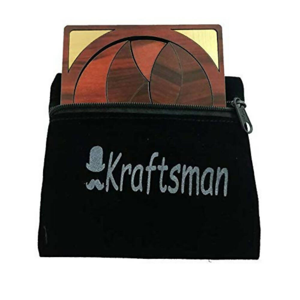 Kraftsman Portable Wooden Game Ball Puzzle | 10 Pieces Puzzle for Kids and Adults | Travel Pouch Included | Grocsy