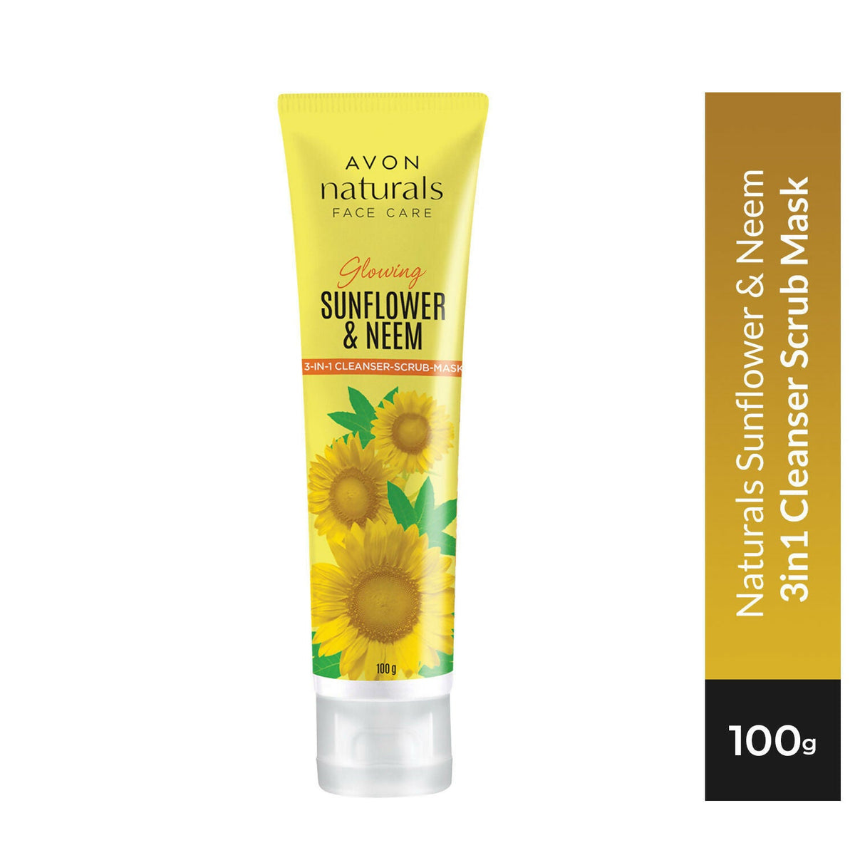 Avon Naturals Sunflower & Neem 3 In 1 Cleanser Scrub Mask | Grocsy