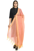Mominos Fashion Moeza Handloom Cotton Peach Dupatta | Grocsy