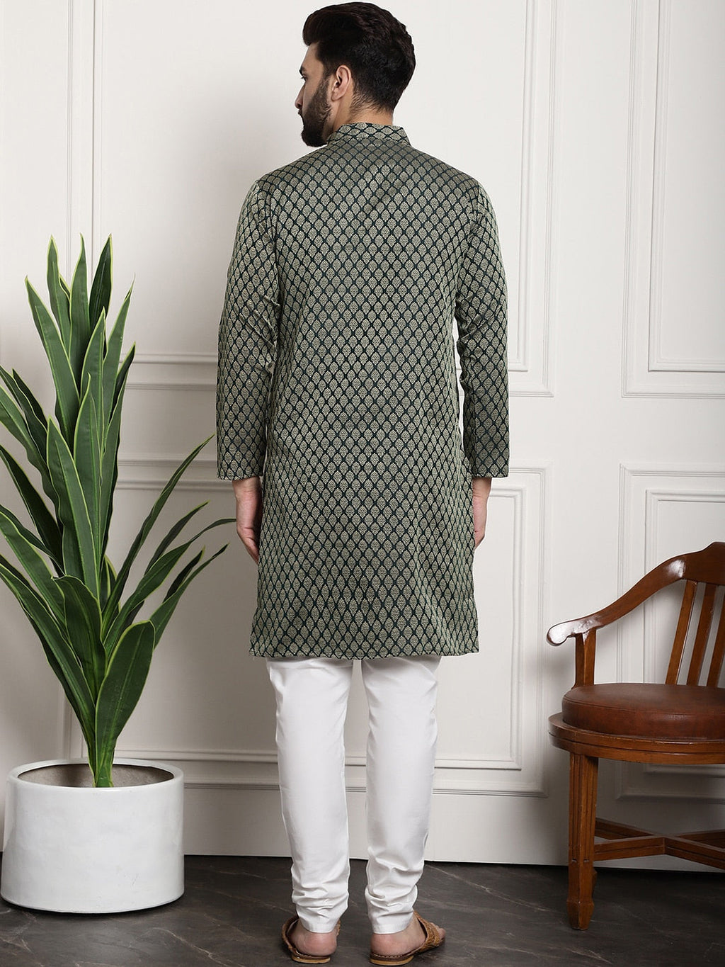 Sojanya Floral Printed Mandarin Collar Kurta With Churidar | Grocsy
