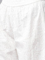 Yufta Grey and Off White Printed Kurta with Palazzo set | Grocsy