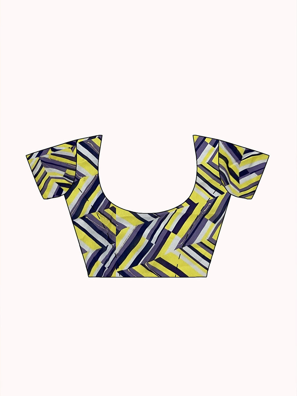 Tikhi Imli Geometric Digital Printed Ruffled Ready to Wear Saree | Grocsy