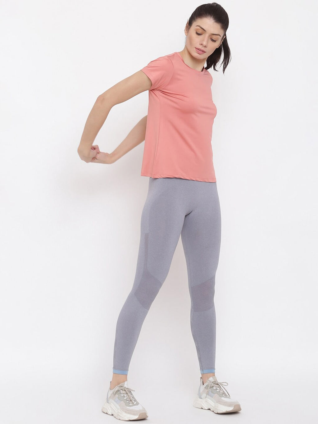 MKH Women Pink Dri-FIT Running T-shirt | Grocsy