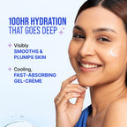 Nykaa Skin Hydra Plump Water Gel Creme Moisturiser, 100Hr Hydration, Normal, Dry & Combination Skin | Grocsy