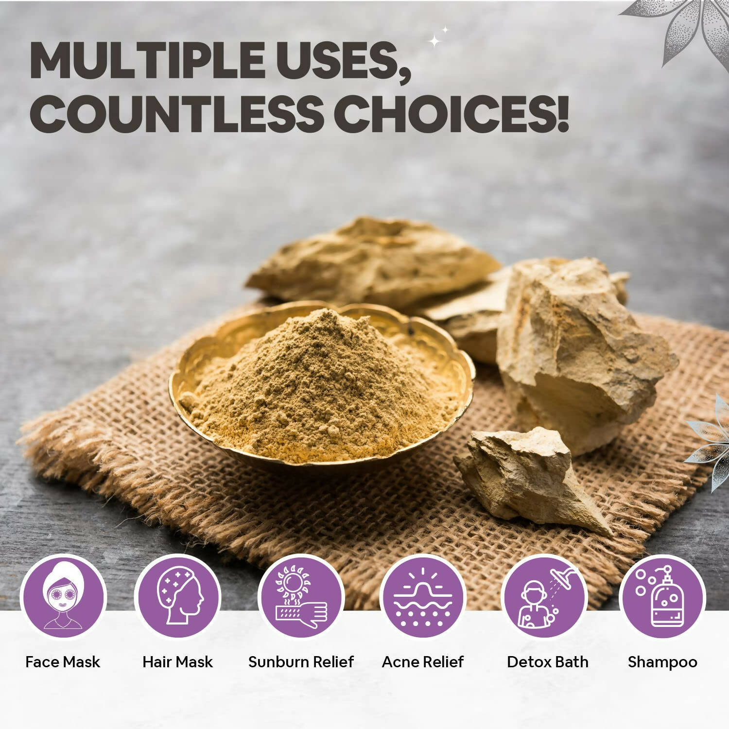 Carbamide Forte Multani Mitti Powder for Skin & Hair Health | Grocsy
