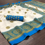 Vamika Rama Green Printed Art Silk Saree | Grocsy