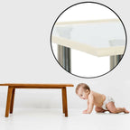 Safe-O-Kid Unique L Shaped 2 Mtr Long 1 Medium Edge Guard With 4 Corner Cushions, White | Grocsy