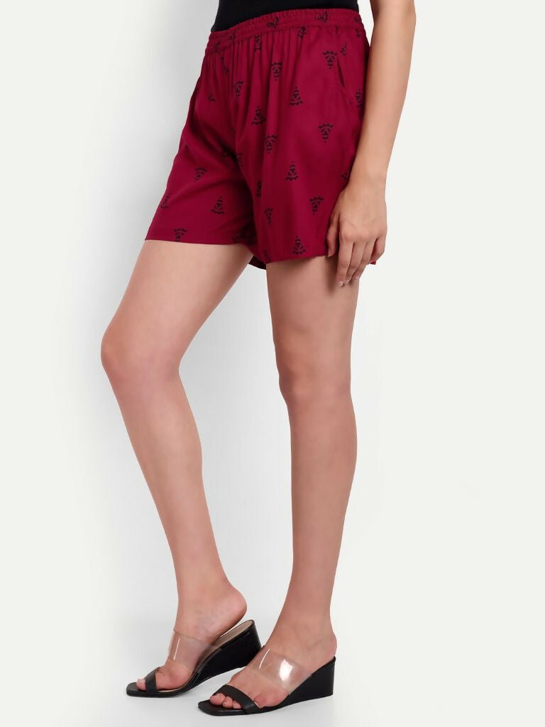Alvano Printed Red Boxer Shorts | Grocsy