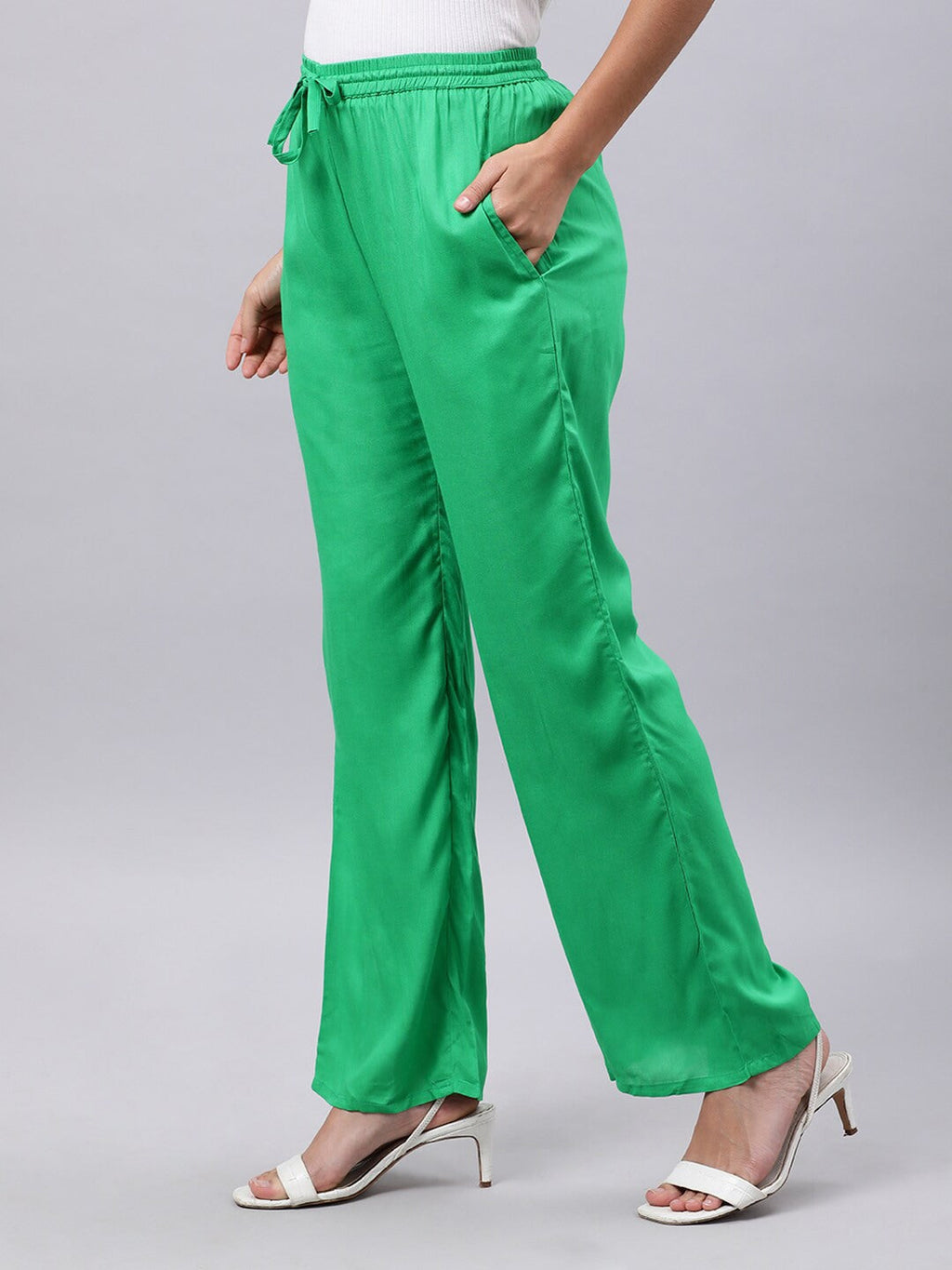 Souchii Green Liva Palazzos | Grocsy