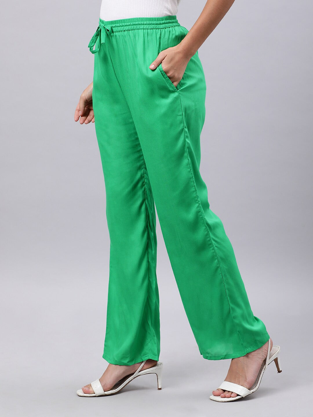 Souchii Green Liva Palazzos | Grocsy