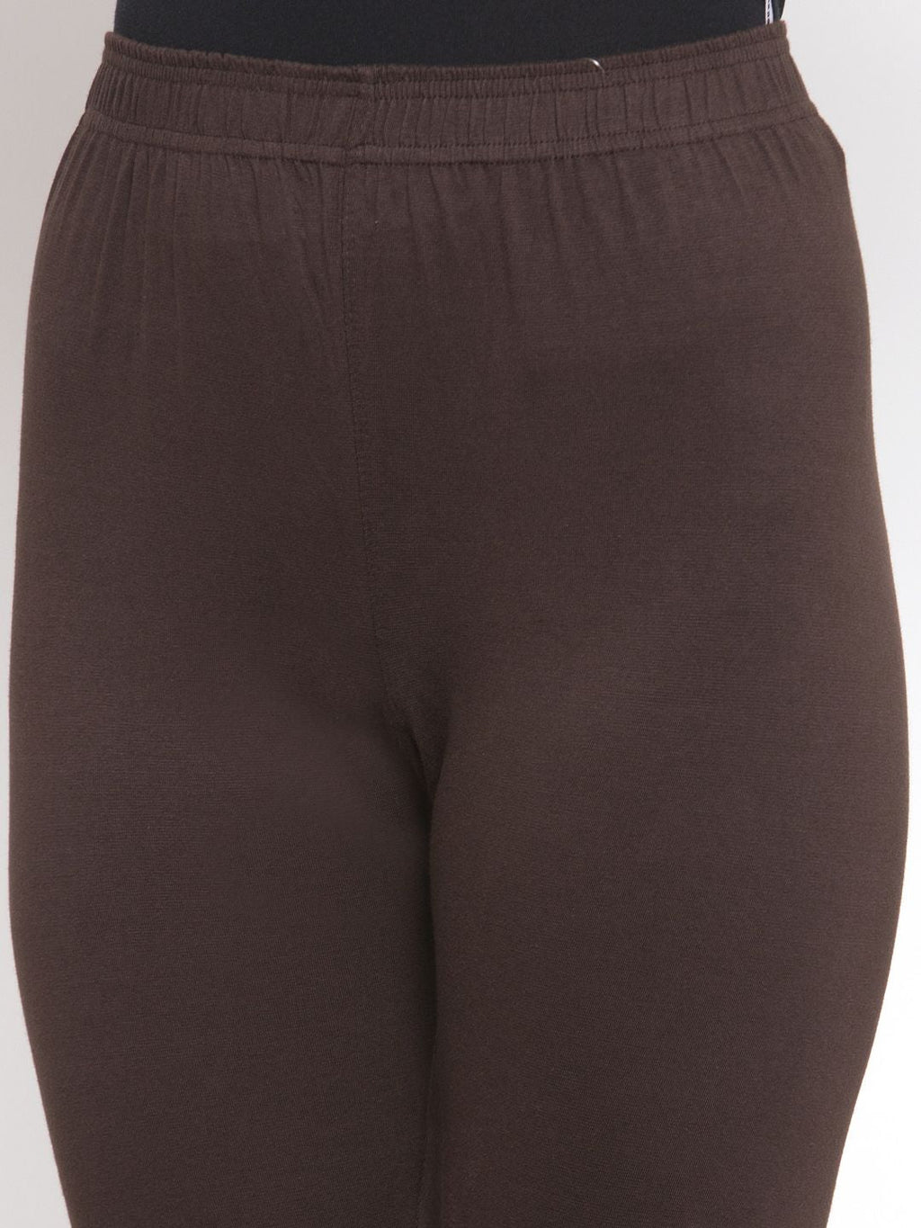 TAG 7 Women Brown Solid Ankle-Length Leggings | Grocsy