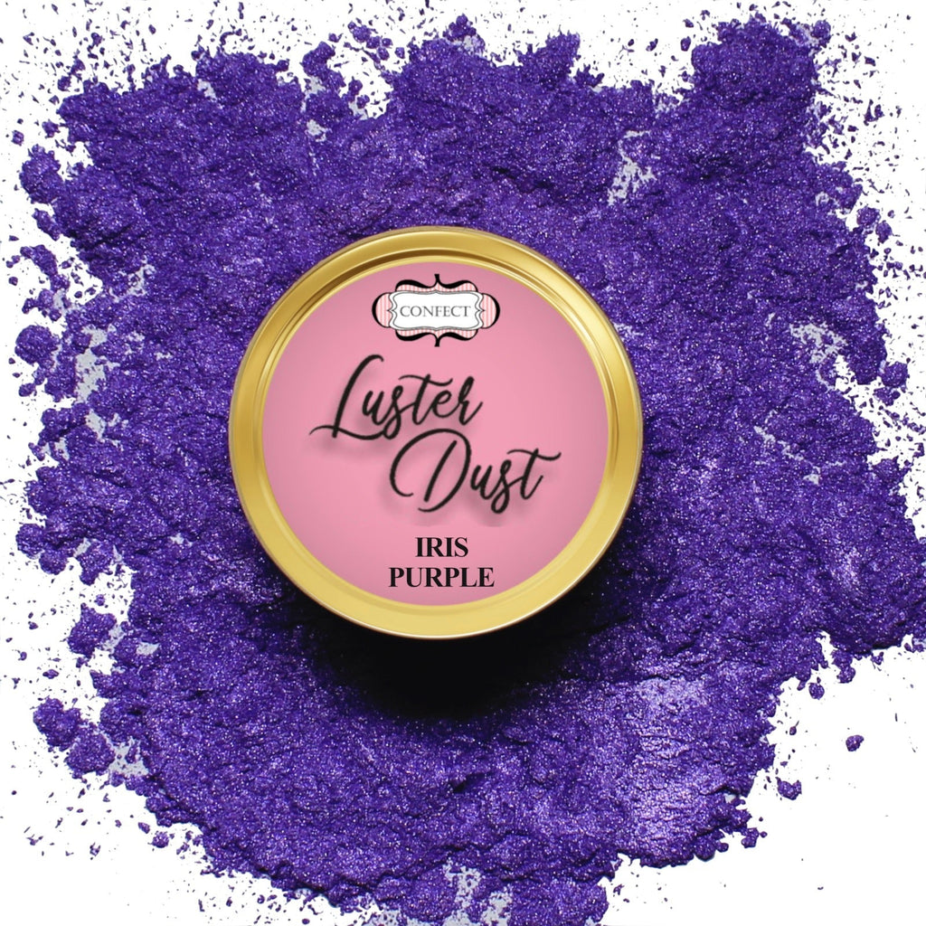 Confect Edible Luster Dust – Pack of 5 | Silver, Gold, Crystal, Blue, Purple | | Grocsy