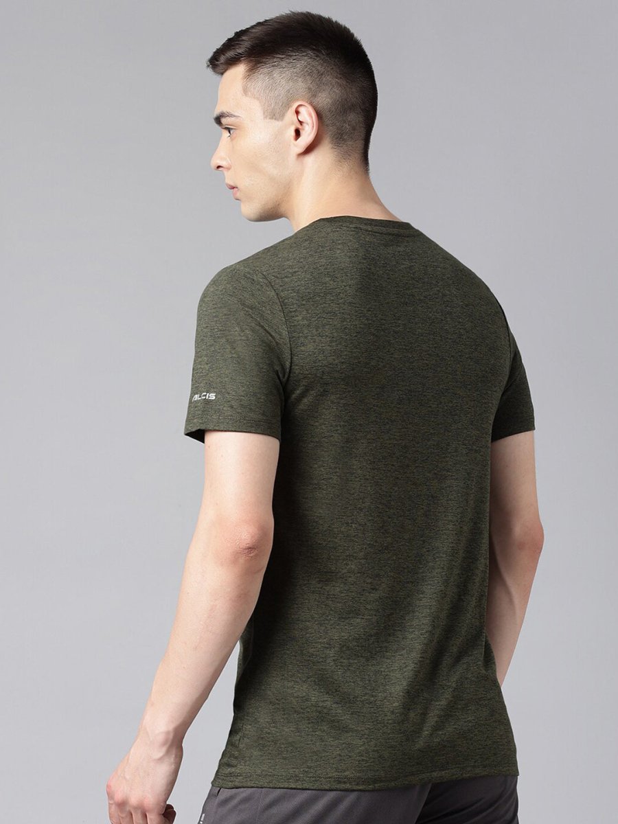 Alcis Typography Printed Dry Tech Slim Fit T-shirt | Grocsy