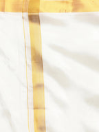 Sethukrishna Men Cream-Coloured Solid Dhotis | Grocsy