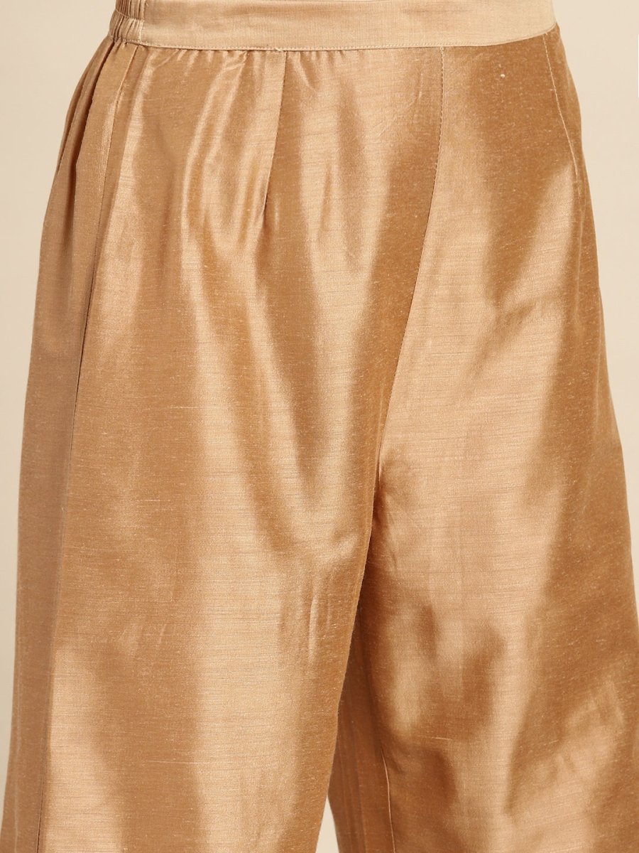 All About You Women Velvet Finish Yoke Design Regular Kurta with Palazzos | Grocsy