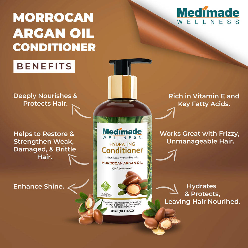 Medimade Wellness Hydrating Conditioner With Moroccan Argan Oil | Grocsy