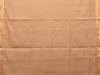 Fawn Khadi Cotton Handloom Saree with Plants Pallu Design - Global Threads | Grocsy