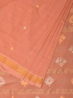 Fawn Uppada Cotton Handloom Saree with Assorted Pallu Design - Global Threads | Grocsy