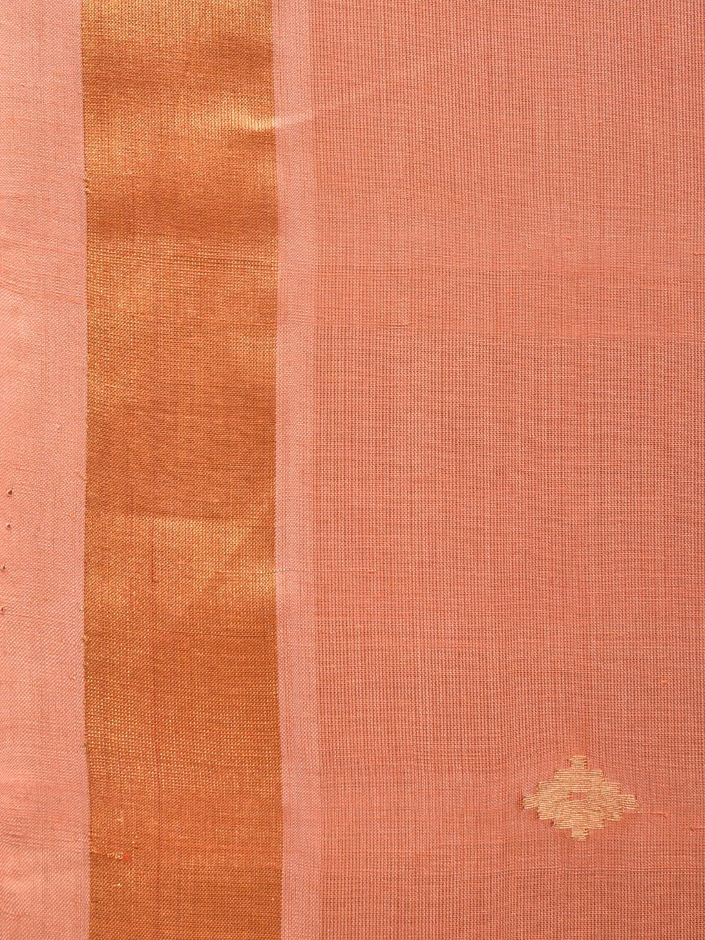 Fawn Uppada Cotton Handloom Saree with Assorted Pallu Design - Global Threads | Grocsy
