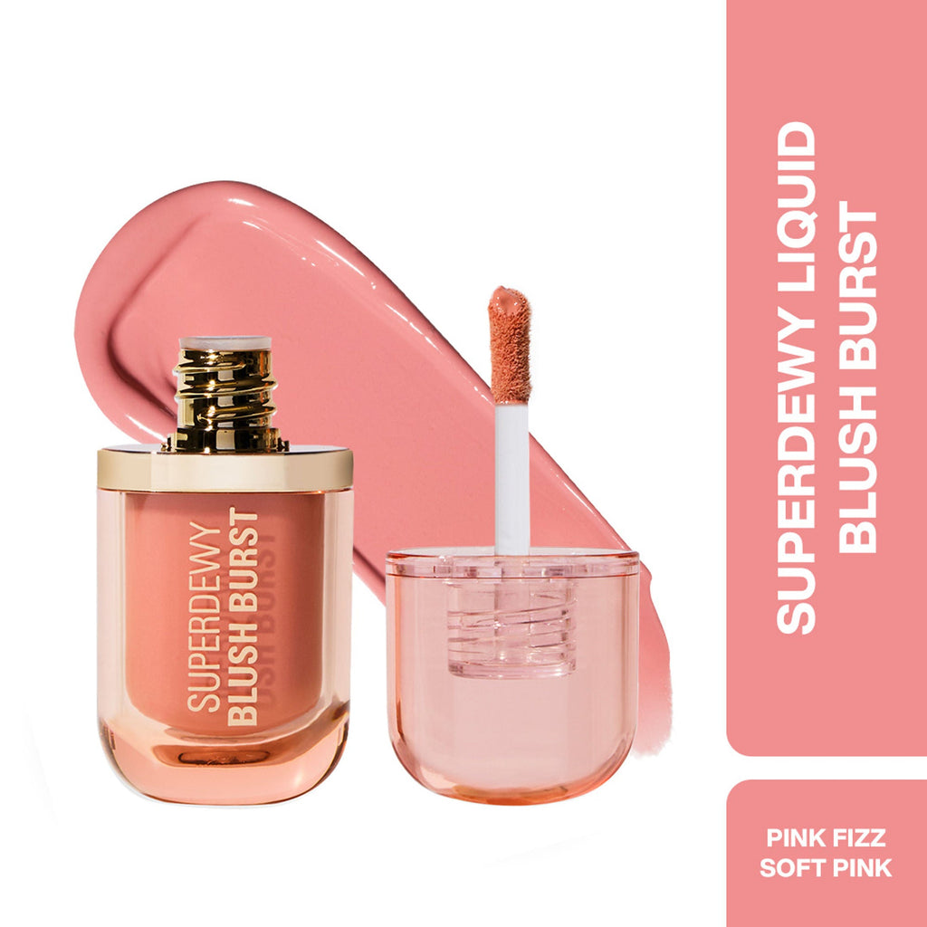 Makeup Revolution Superdewy Liquid Blush Burst - Pink Fizz Soft Pink | Grocsy