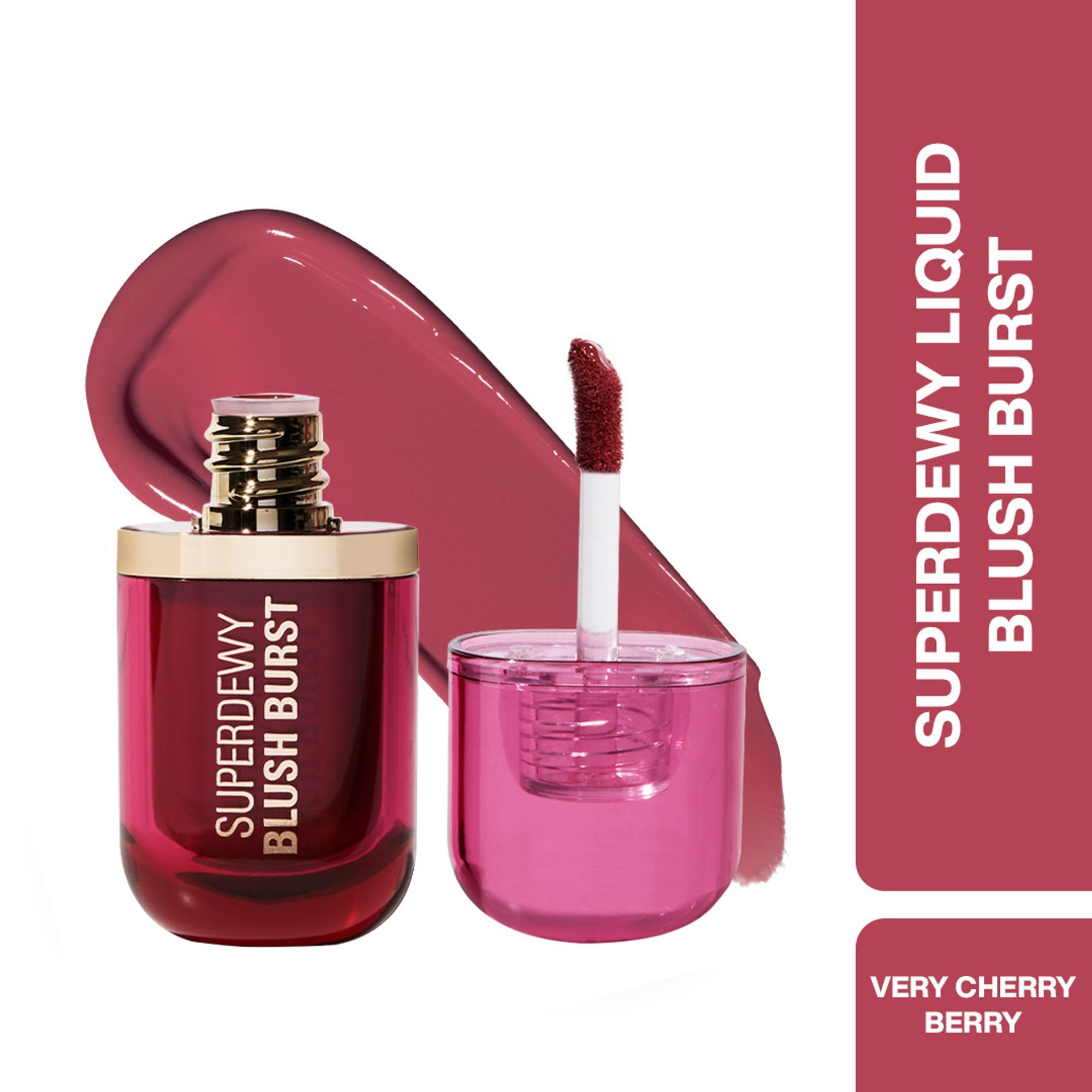 Makeup Revolution Superdewy Liquid Blush Burst - Very Cherry Berry | Grocsy
