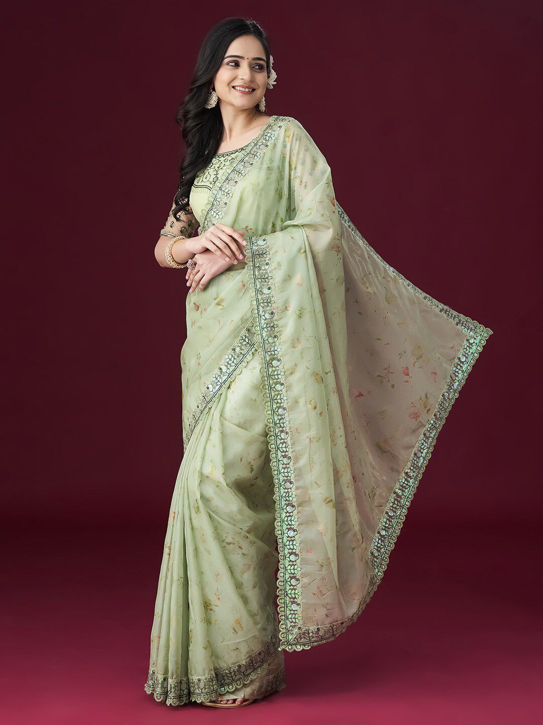 kasee Embellished Floral Sarees | Grocsy