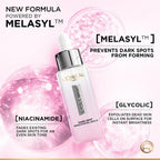 L'Oreal Paris Glycolic Bright 8% [Melasyl + Niacinamide] Face Serum For Brightening Dark Spots | Grocsy