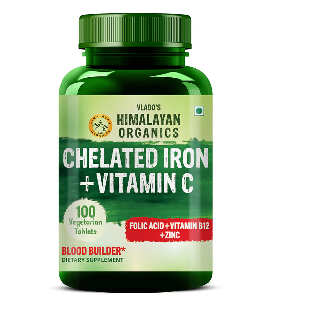 Himalayan Organics Chelated Iron Plus Vitamin C Tablets | Grocsy