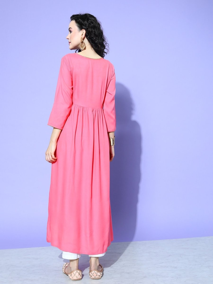 All About You Women Ethnic Motifs Embroidered Anarkali Kurta | Grocsy
