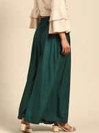 TAG 7 Women Flared Elasticated Ethnic Palazzos | Grocsy