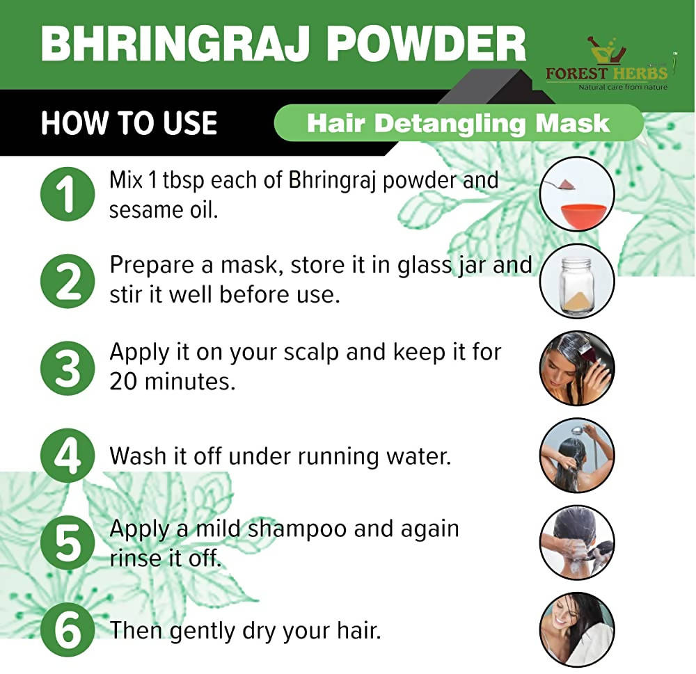 Forest Herbs Bhringraj Hair Care Powder | Grocsy